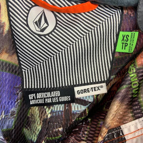 Volcom Gore-Tex Let It Storm Orange Snow Ski Snowboard Pants Pockets Size XS - Picture 9 of 12